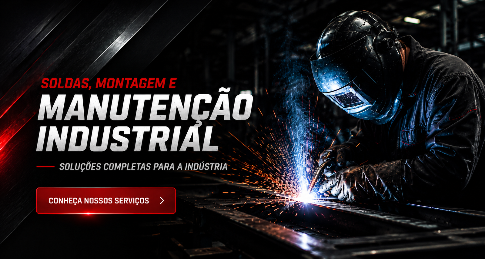 Soldas, montagem e manutenção industrial — HS Soldas